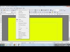 Changing the background colour, font and font size settings in Open Office Writer.