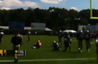 Tom Brady Falls, Clutches Knee During Practice
