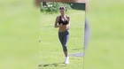 Lucy Mecklenburgh Works Up a Sweat in a Low-Cut Sports Bra