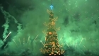 Brazil's floating Christmas tree lights up