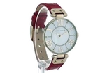 Anne Klein Women's AK 1396MPRD Gold Tone and Red Leather Watch